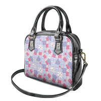 Hawaii Anthurium Tiare Pikake Lei Shoulder Handbag Poni Lauhala Art Pattern