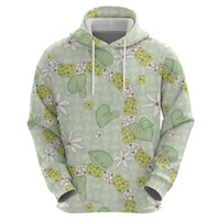 Hawaii Anthurium Tiare Pikake Lei Hoodie Sage Green Lauhala Art Pattern LT01 - Polynesian Pride