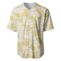Hawaii Anthurium Tiare Pikake Lei Baseball Jersey Melemele Lauhala Art Pattern