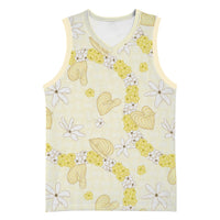 Hawaii Anthurium Tiare Pikake Lei Basketball Jersey Melemele Lauhala Art Pattern