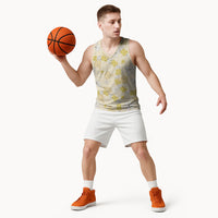 Hawaii Anthurium Tiare Pikake Lei Basketball Jersey Melemele Lauhala Art Pattern