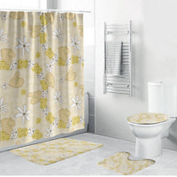 Hawaii Anthurium Tiare Pikake Lei Bathroom Set Melemele Lauhala Art Pattern