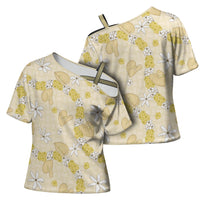 Hawaii Anthurium Tiare Pikake Lei Cross Shoulder Shirt Melemele Lauhala Art Pattern