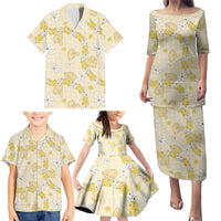 Hawaii Anthurium Tiare Pikake Lei Family Matching Puletasi and Hawaiian Shirt Melemele Lauhala Art Pattern LT01 - Polynesian Pride