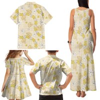 Hawaii Anthurium Tiare Pikake Lei Family Matching Tank Maxi Dress and Hawaiian Shirt Melemele Lauhala Art Pattern LT01 - Polynesian Pride