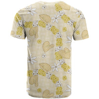 Hawaii Anthurium Tiare Pikake Lei T Shirt Melemele Lauhala Art Pattern
