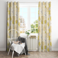 Hawaii Anthurium Tiare Pikake Lei Window Curtain Melemele Lauhala Art Pattern