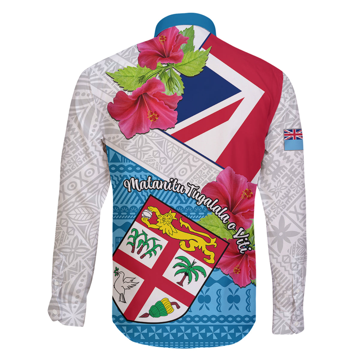 Fiji Day Family Matching Long Sleeve Bodycon Dress and Hawaiian Shirt Fijian Hibiscus Special Version LT01 - Polynesian Pride