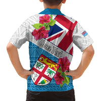 Personalised Fiji Day Family Matching Tank Maxi Dress and Hawaiian Shirt Fijian Hibiscus Special Version LT01 - Polynesian Pride
