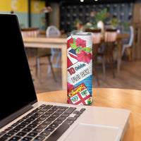 Personalised Fiji Day Skinny Tumbler Fijian Hibiscus Special Version LT01 - Polynesian Pride