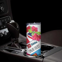 Personalised Fiji Day Skinny Tumbler Fijian Hibiscus Special Version LT01 - Polynesian Pride