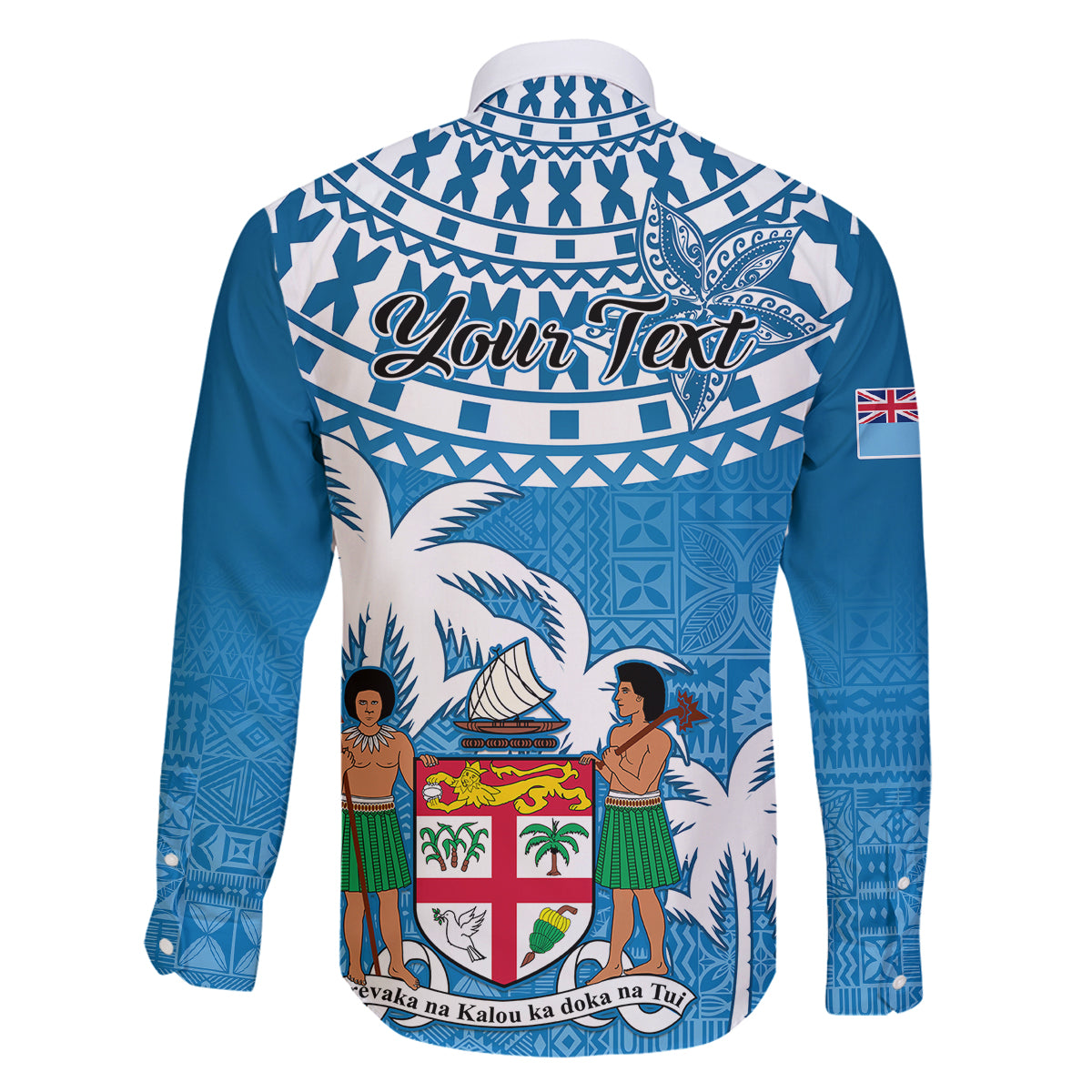 Personalised Fiji Family Matching Long Sleeve Bodycon Dress and Hawaiian Shirt Bula Fijian Tapa Pattern LT01 - Polynesian Pride