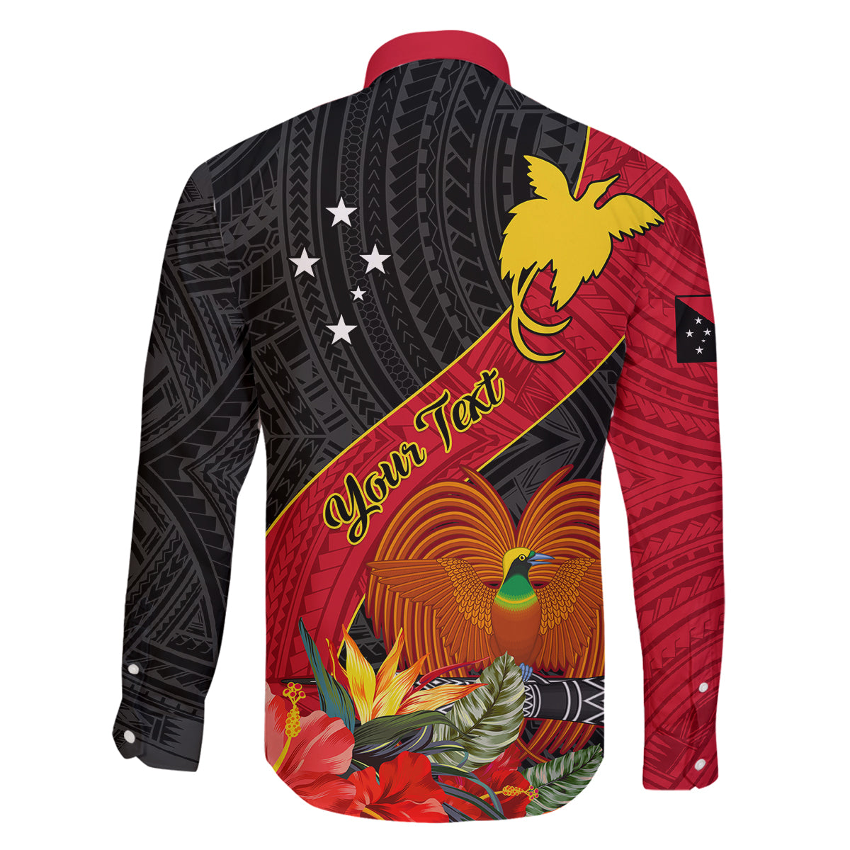 Personalised Papua New Guinea Family Matching Summer Maxi Dress and Hawaiian Shirt Bird Of Paradise With Tropical Flower LT01 - Polynesian Pride
