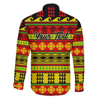 Custom Hawaii Christmas Family Matching Off Shoulder Long Sleeve Dress and Hawaiian Shirt Hawaiian Quilt Pattern Reggae Version LT01 - Polynesian Pride