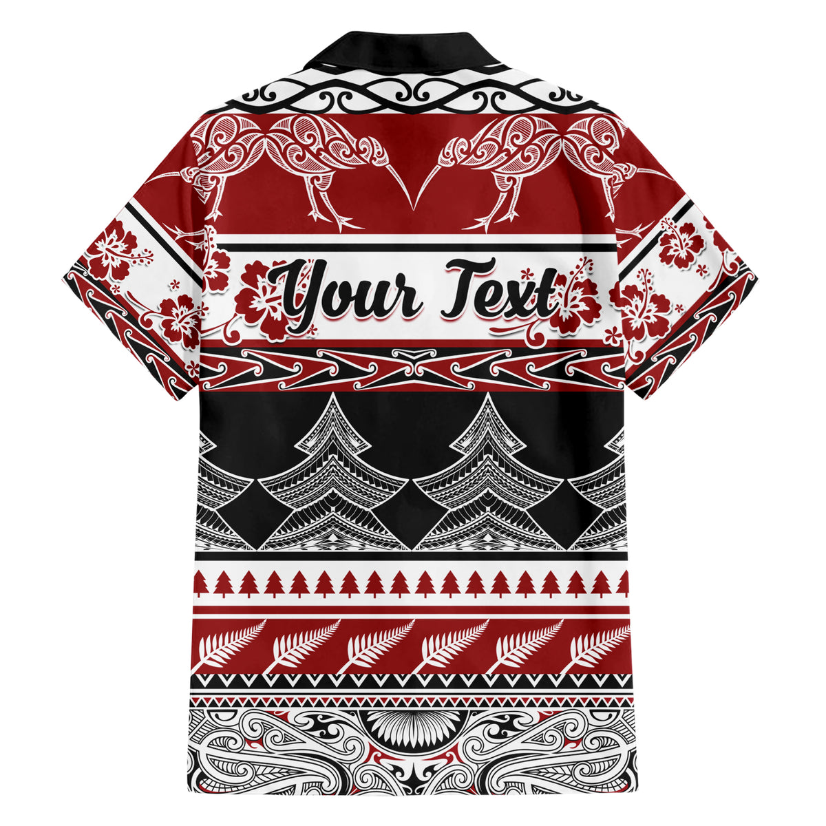 Custom New Zealand Christmas Family Matching Short Sleeve Bodycon Dress and Hawaiian Shirt Maori Meri Kirihimete Moko LT01 - Polynesian Pride