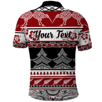 Custom New Zealand Christmas Polo Shirt Maori Meri Kirihimete Moko LT01 - Polynesian Pride