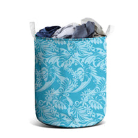 Tahiti Ninamu Tiare Floral Laundry Basket Monstera Palm Tropical Leaves LT01 - Polynesian Pride