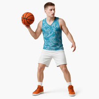 Tahiti Ninamu Tiare Floral Basketball Jersey Monstera Palm Tropical Leaves LT01 - Polynesian Pride