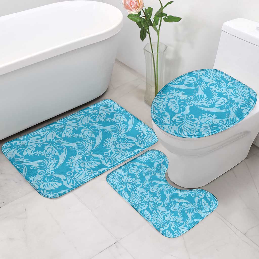 Tahiti Ninamu Tiare Floral Bathroom Set Monstera Palm Tropical Leaves LT01 - Polynesian Pride