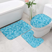 Tahiti Ninamu Tiare Floral Bathroom Set Monstera Palm Tropical Leaves LT01 - Polynesian Pride