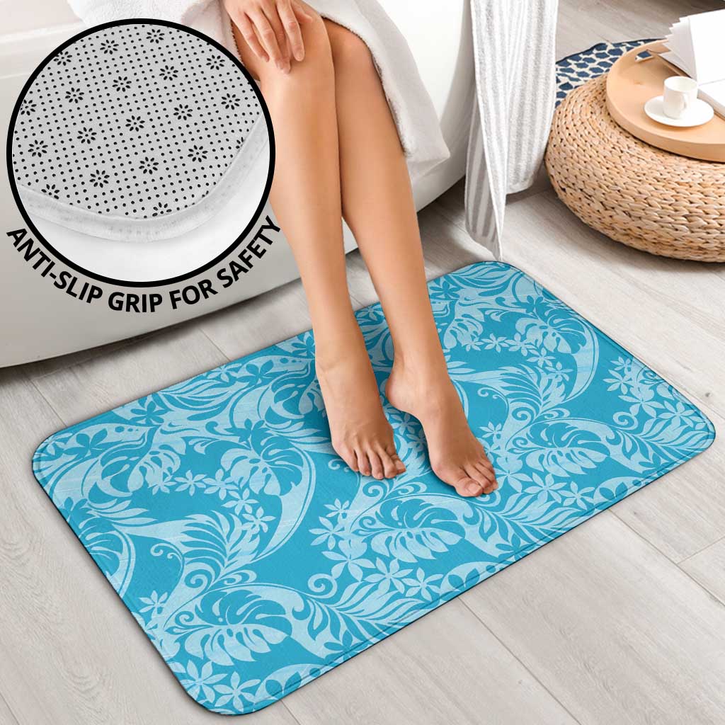 Tahiti Ninamu Tiare Floral Bathroom Set Monstera Palm Tropical Leaves LT01 - Polynesian Pride