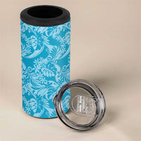 Tahiti Ninamu Tiare Floral 4 in 1 Can Cooler Tumbler Monstera Palm Tropical Leaves LT01 - Polynesian Pride