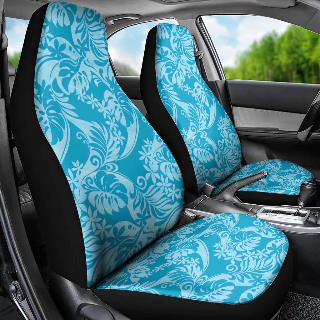 Tahiti Ninamu Tiare Floral Car Seat Cover Monstera Palm Tropical Leaves LT01 - Polynesian Pride