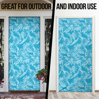 Tahiti Ninamu Tiare Floral Door Cover Monstera Palm Tropical Leaves LT01 - Polynesian Pride