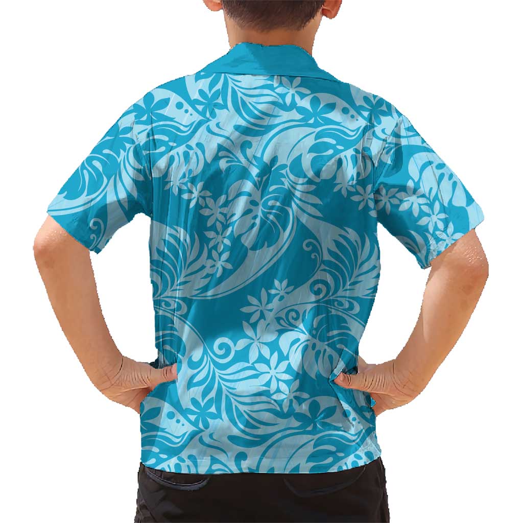 Tahiti Ninamu Tiare Floral Hawaiian Shirt Monstera Palm Tropical Leaves LT01 - Polynesian Pride