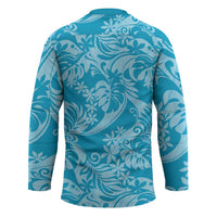 Tahiti Ninamu Tiare Floral Hockey Jersey Monstera Palm Tropical Leaves LT01 - Polynesian Pride