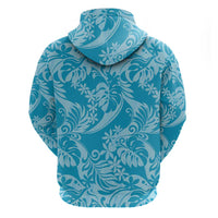 Tahiti Ninamu Tiare Floral Hoodie Monstera Palm Tropical Leaves - Polynesian Pride