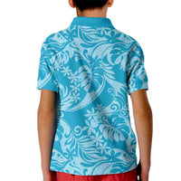 Tahiti Ninamu Tiare Floral Kid Polo Shirt Monstera Palm Tropical Leaves LT01 - Polynesian Pride