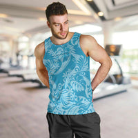 Tahiti Ninamu Tiare Floral Men Tank Top Monstera Palm Tropical Leaves - Polynesian Pride
