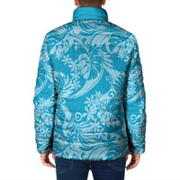 Tahiti Ninamu Tiare Floral Padded Jacket Monstera Palm Tropical Leaves LT01 - Polynesian Pride