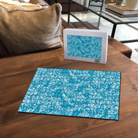 Tahiti Ninamu Tiare Floral Puzzle Monstera Palm Tropical Leaves - Polynesian Pride