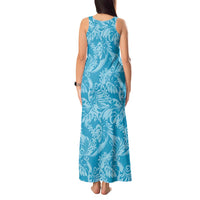 Tahiti Ninamu Tiare Floral Tank Maxi Dress Monstera Palm Tropical Leaves LT01 - Polynesian Pride
