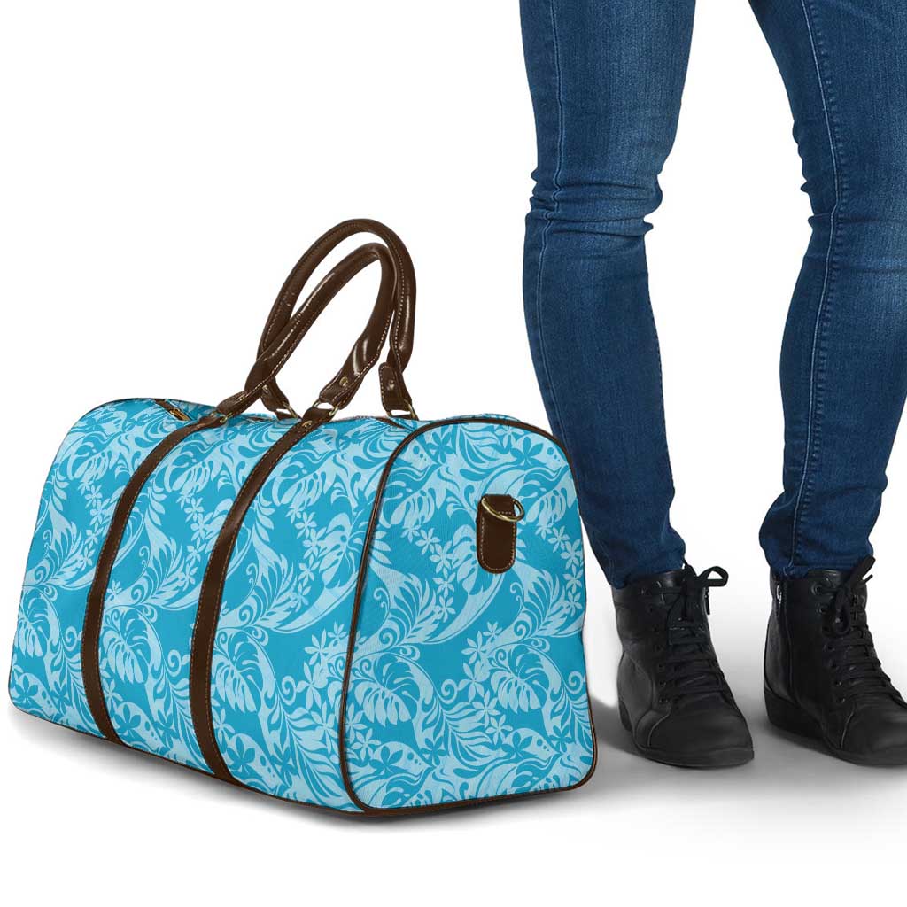 Tahiti Ninamu Tiare Floral Travel Bag Monstera Palm Tropical Leaves - Polynesian Pride