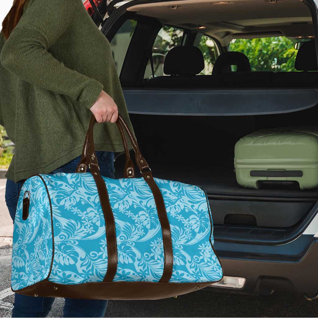 Tahiti Ninamu Tiare Floral Travel Bag Monstera Palm Tropical Leaves - Polynesian Pride