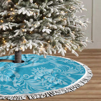 Tahiti Ninamu Tiare Floral Tree Skirt Monstera Palm Tropical Leaves LT01 - Polynesian Pride