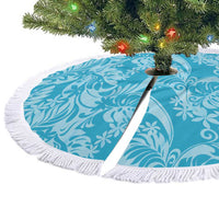 Tahiti Ninamu Tiare Floral Tree Skirt Monstera Palm Tropical Leaves LT01 - Polynesian Pride