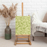 Tahiti Olive Tiare Floral Canvas Wall Art Monstera Palm Tropical Leaves LT01 - Polynesian Pride