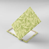 Tahiti Olive Tiare Floral Canvas Wall Art Monstera Palm Tropical Leaves LT01 With Frame Olive - Polynesian Pride
