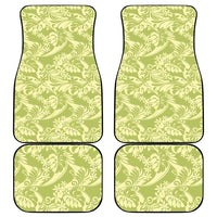 Tahiti Olive Tiare Floral Car Mats Monstera Palm Tropical Leaves LT01 - Polynesian Pride