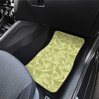 Tahiti Olive Tiare Floral Car Mats Monstera Palm Tropical Leaves LT01 - Polynesian Pride
