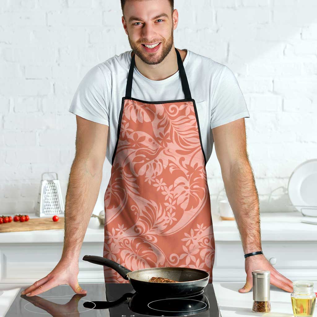 Tahiti Puatou Tiare Floral Apron Monstera Palm Tropical Leaves - Polynesian Pride