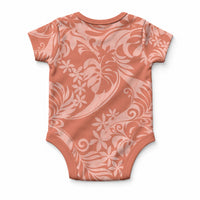 Tahiti Puatou Tiare Floral Baby Onesie Monstera Palm Tropical Leaves