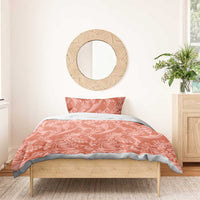 Tahiti Puatou Tiare Floral Bedding Set Monstera Palm Tropical Leaves - Polynesian Pride