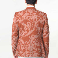 Tahiti Puatou Tiare Floral Blazer Monstera Palm Tropical Leaves - Polynesian Pride