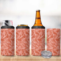 Tahiti Puatou Tiare Floral 4 in 1 Can Cooler Tumbler Monstera Palm Tropical Leaves LT01 - Polynesian Pride