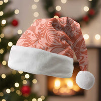 Tahiti Puatou Tiare Floral Christmas Santa Hat Monstera Palm Tropical Leaves LT01 Without Fur Orange - Polynesian Pride